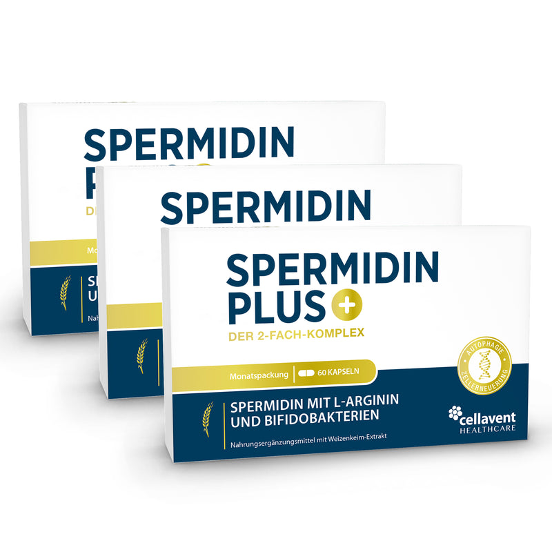 Spermidin PLUS 3er bundle Produktverpackung vorne