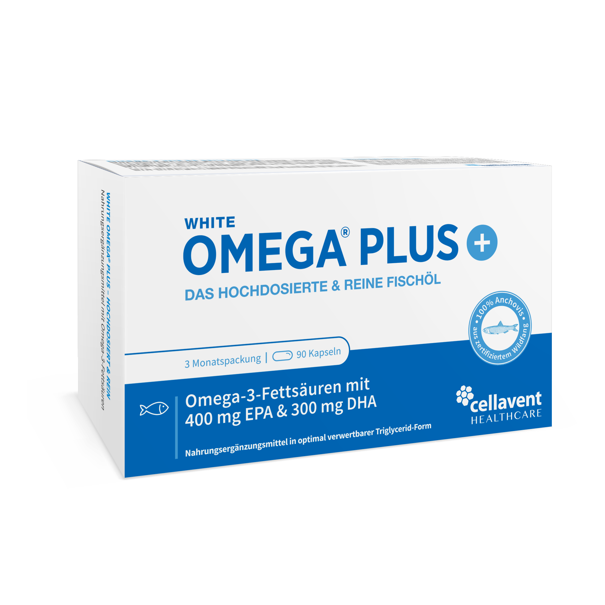 Vorderseite der Verpackung von White Omega Plus - 90 Kapseln