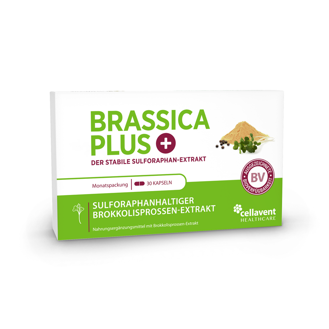 Vorderseite der Brassica PLUS Kapseln-Verpackung