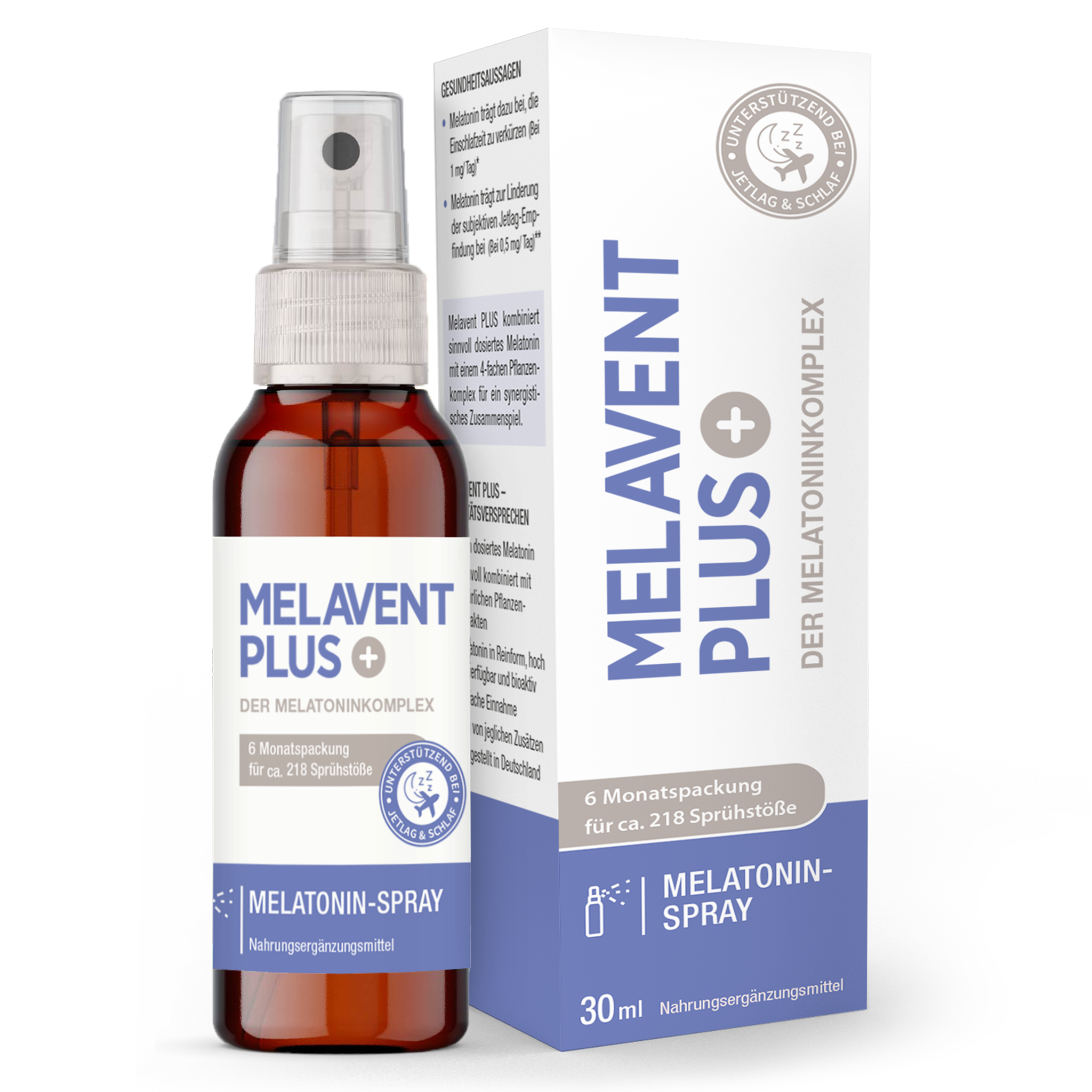 Melavent PLUS Spray und Verpackung