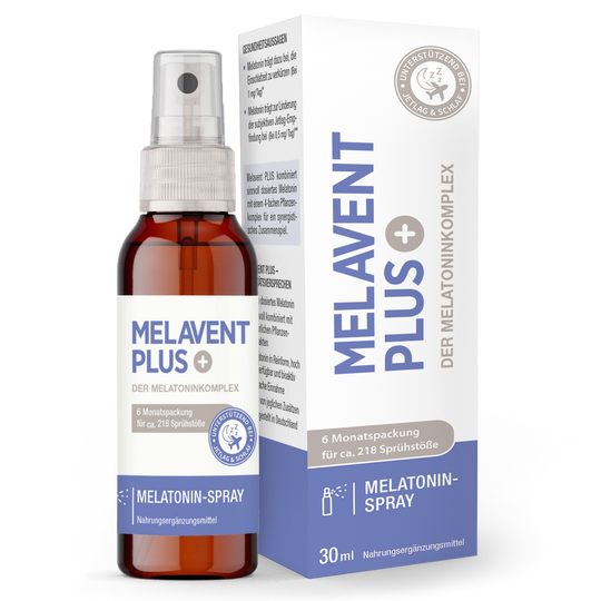 Melavent PLUS Spray und Verpackung