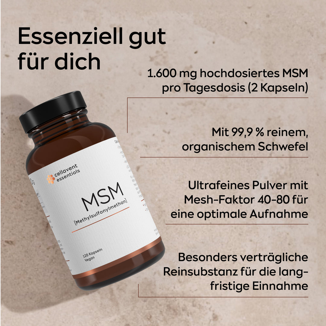 Vorteile von Essentials MSM auf einen Blick