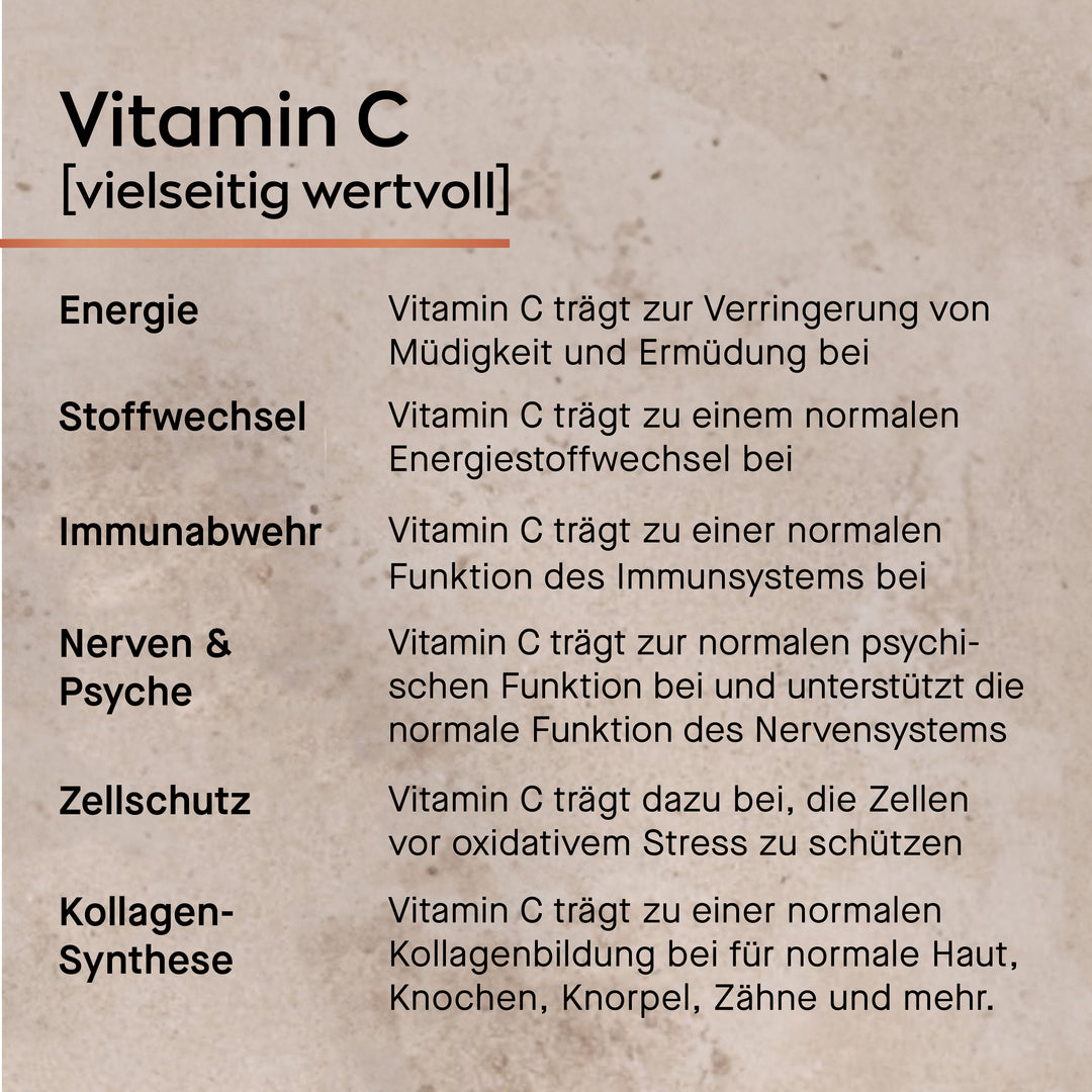 Vitamin C vielseitig wertvoll - Vitamin C Healthclaims auf einen Blick