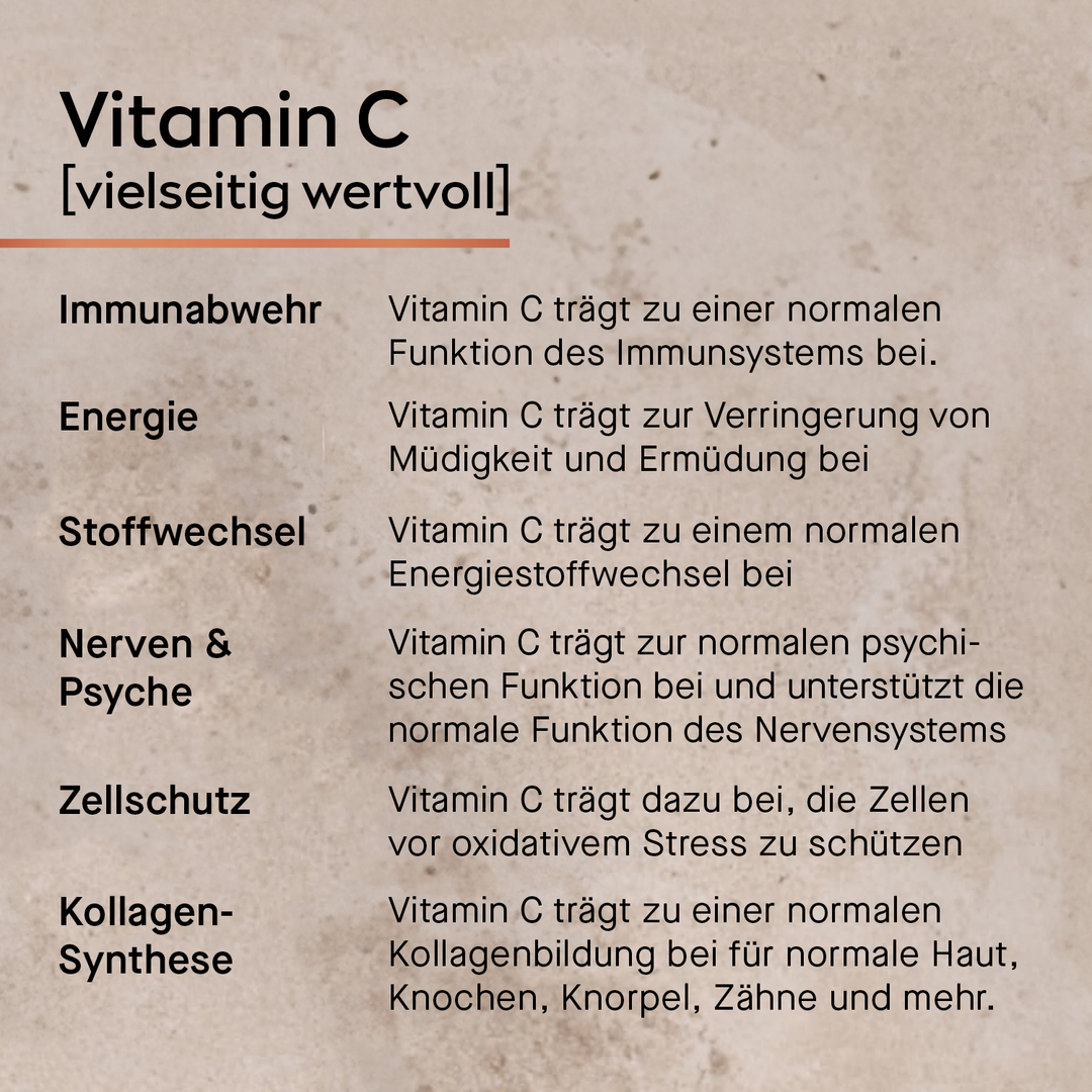 Healthclaims von Vitamin C