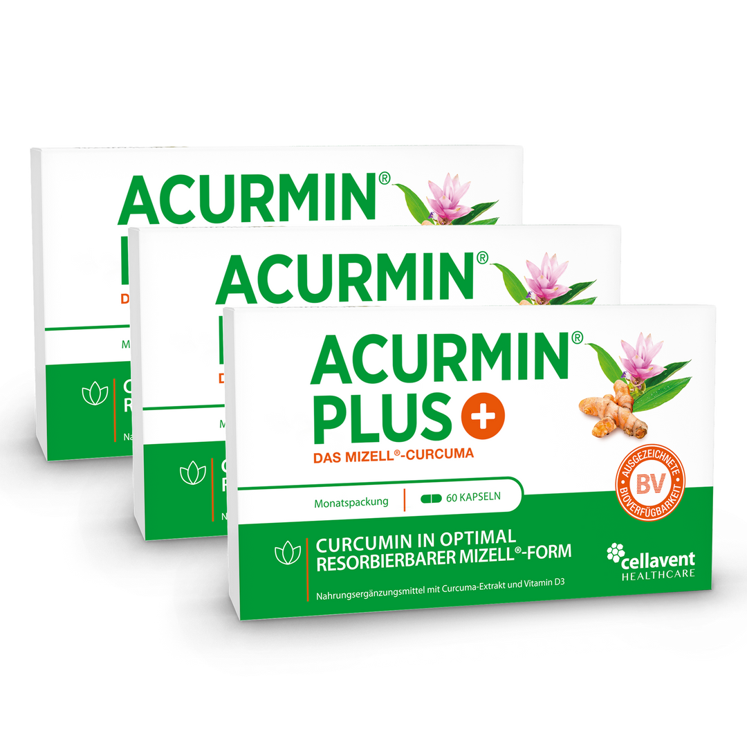 Acurmin PLUS 3er Verpackungen von der Vorderseite