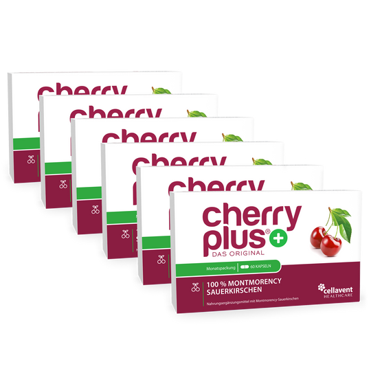 Cherry PLUS 6er-Pack - sechs mal Kapseln-Verpackung von vorne