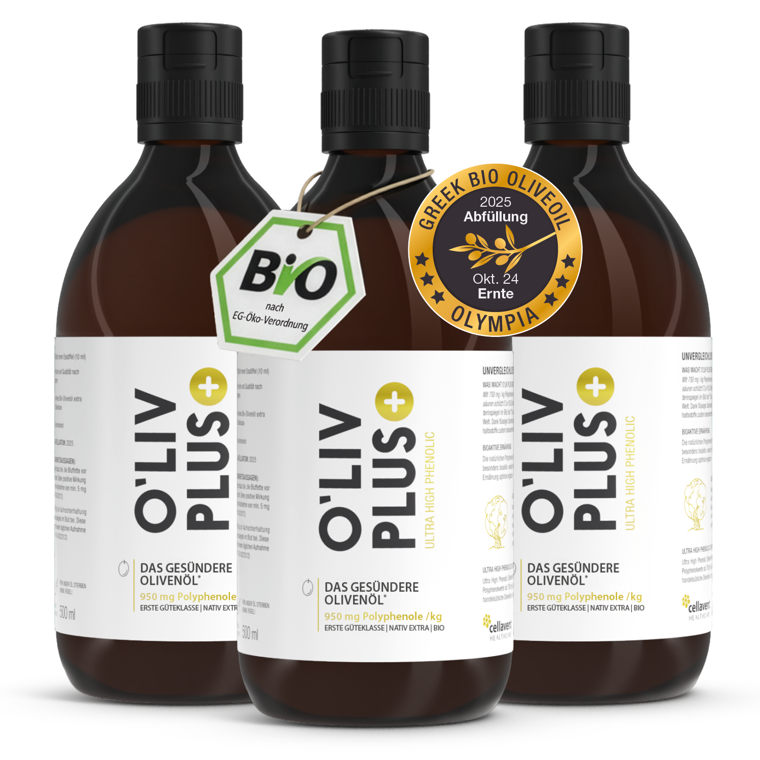 Ultra High Phenolic Olivenöl - O'Liv PLUS - Cellavent Healthcare