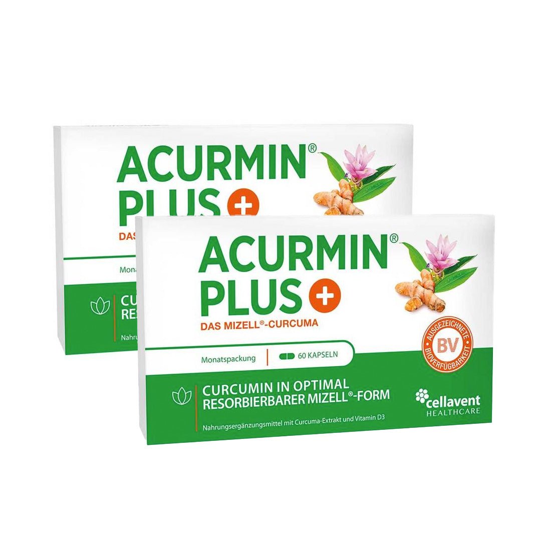2 Monate Acurmin PLUS (120 Kapseln) - Cellavent Healthcare