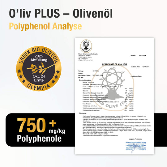 Ultra High Phenolic Olivenöl - O'Liv PLUS