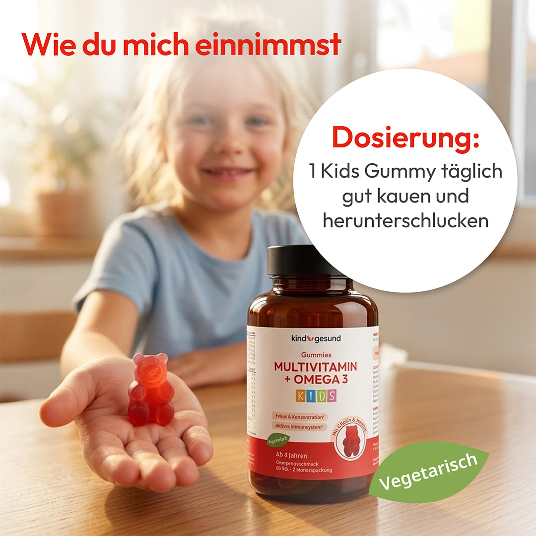 Multivitamin + Omega 3 Gummies - WHITE OMEGA Kids - Cellavent Healthcare