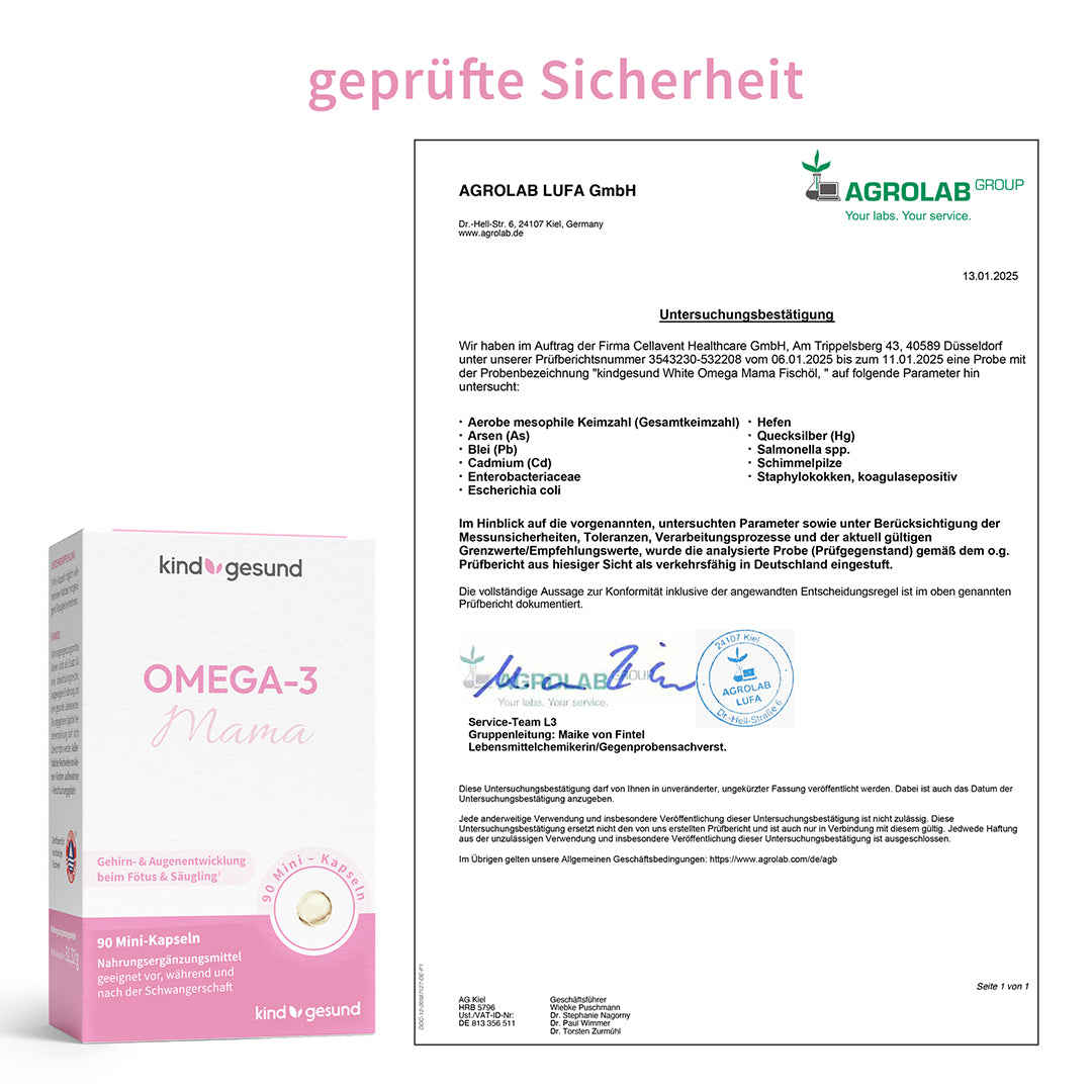 Omega - 3 für die Schwangerschaft - WHITE OMEGA® Mama - Cellavent Healthcare