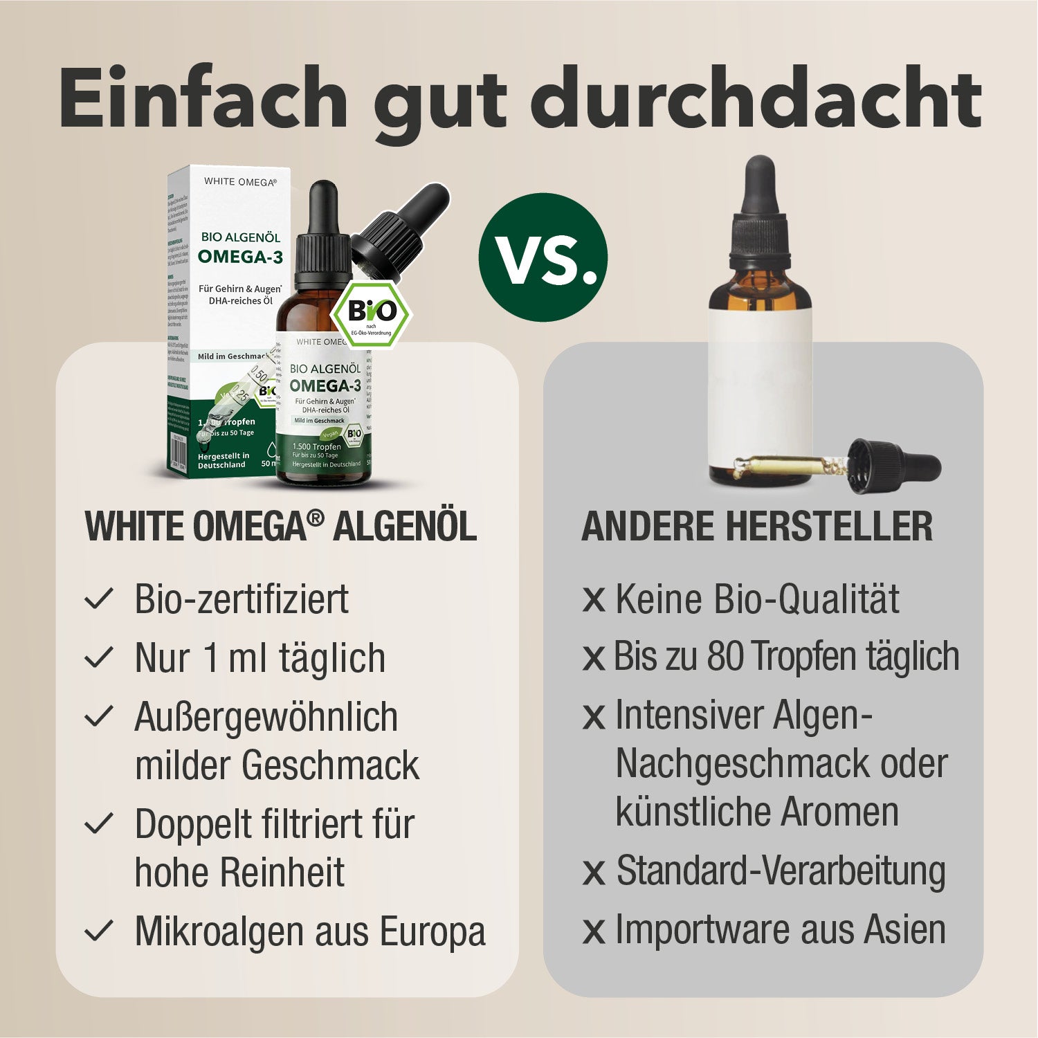 Bio Omega-3 Algenöl  Tropfen