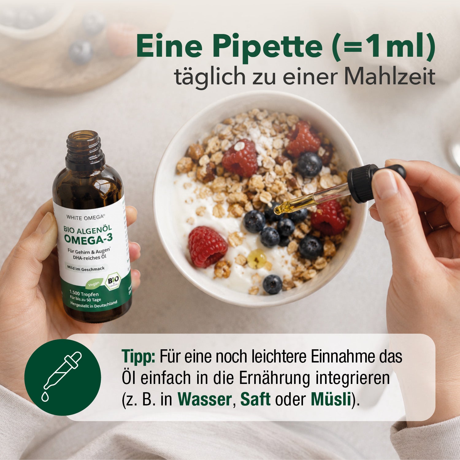 Bio Omega-3 Algenöl  Tropfen