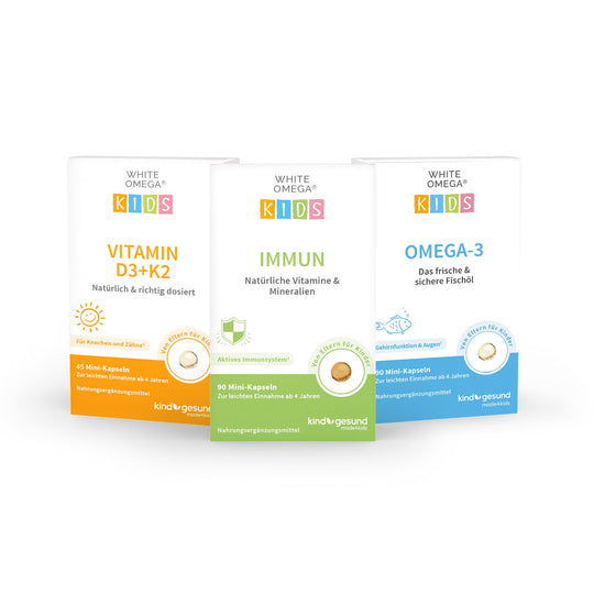 WHITE OMEGA Kids Bundle: Vitamine, Omega-3 & Mineralien - kindgesund