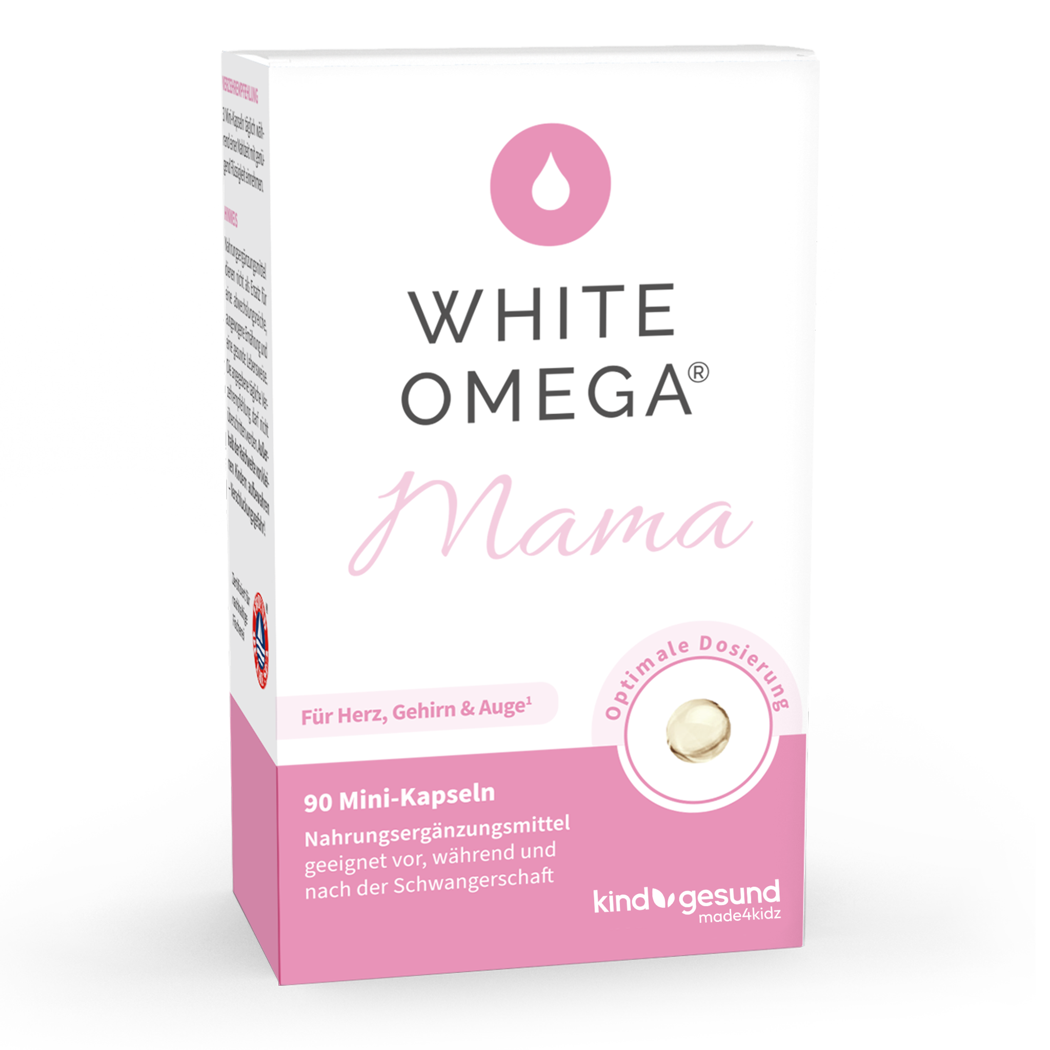 White Omega Mama Verpackung Vorderseite