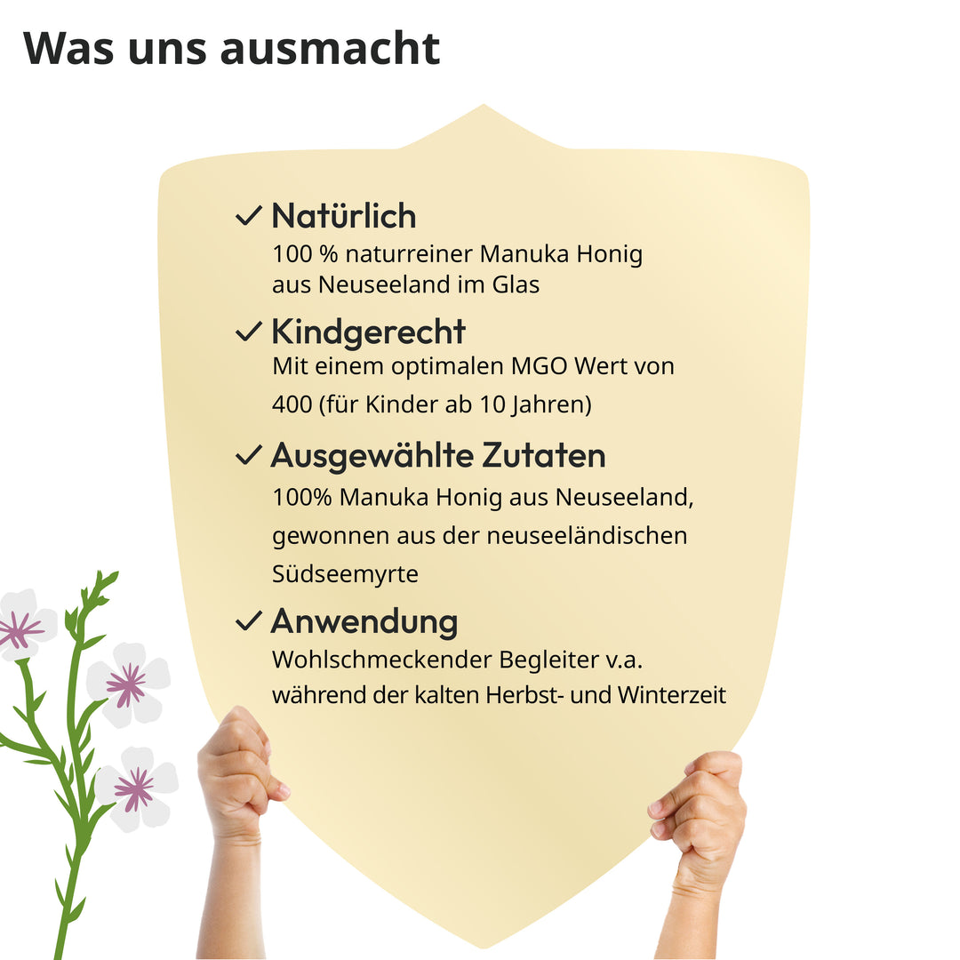 Manuka Honig für Kinder 400 MGO