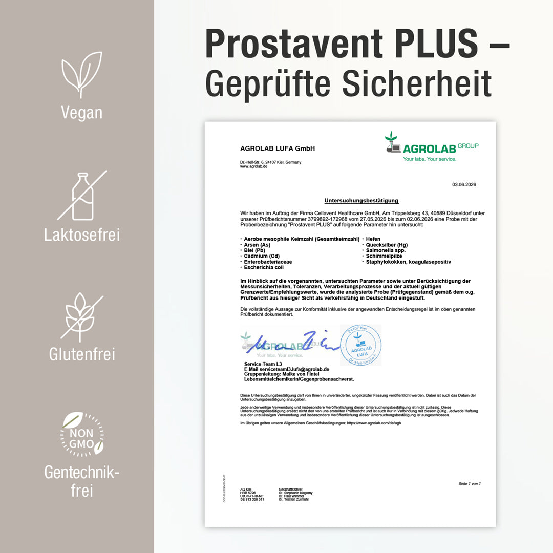 Prostata Komplex Kapseln - Prostavent PLUS - Cellavent Healthcare