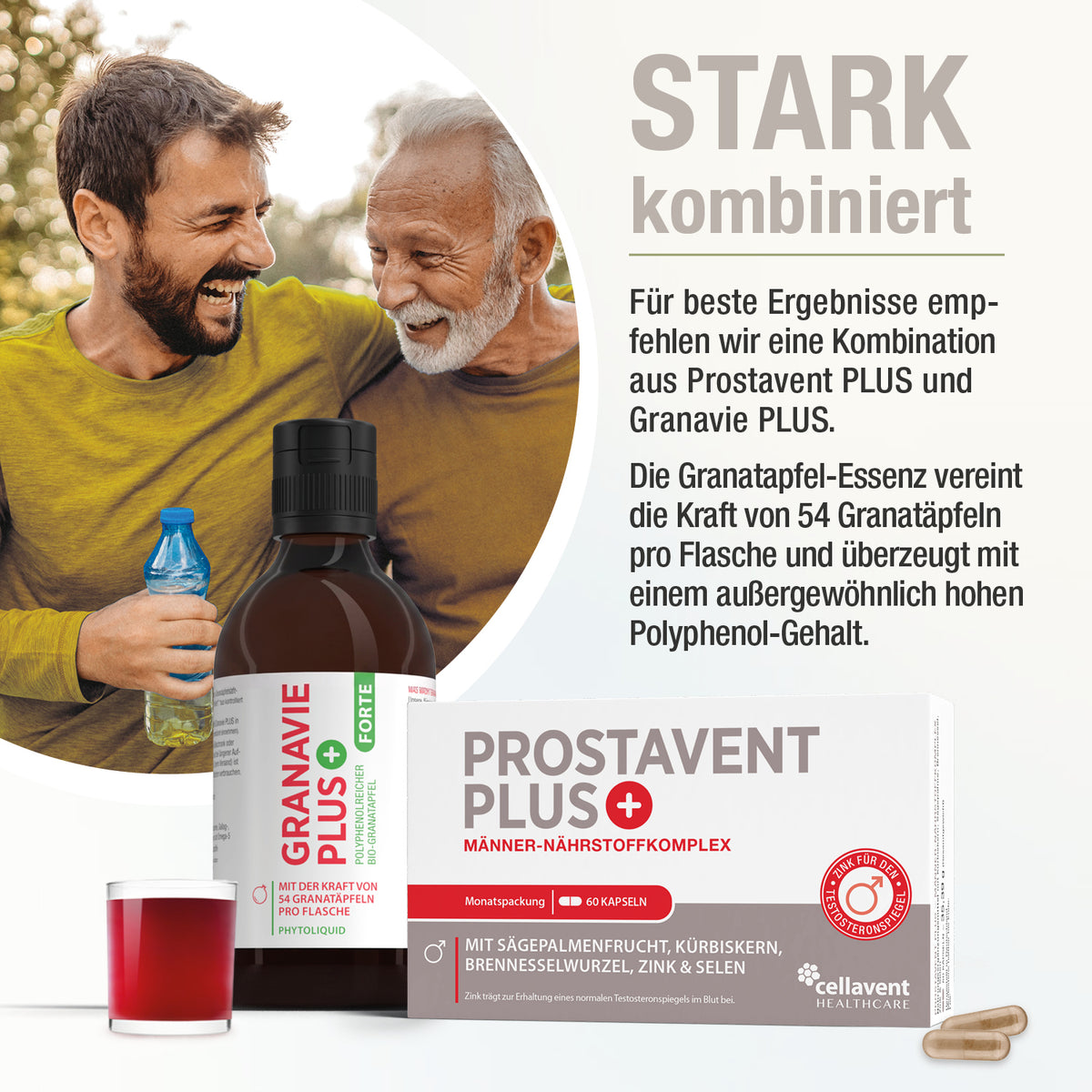 Prostavent PLUS - Nahrungsergänzungsmittel mit Pflanzenextrakten, Zink und Selen
