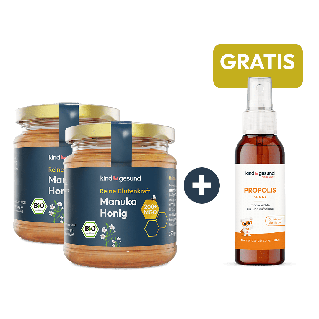 2x Bio Manuka Honig + Gratis Propolis Spray - Cellavent Healthcare