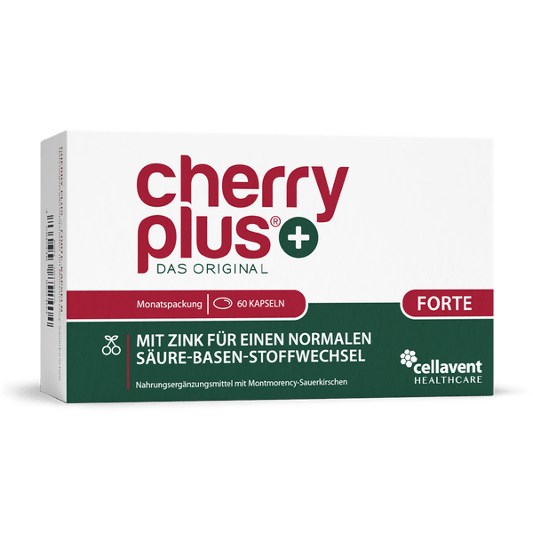 75:1 Montmorency - Sauerkirschextrakt & Zink Kapseln - Cherry PLUS Forte - Cellavent Healthcare