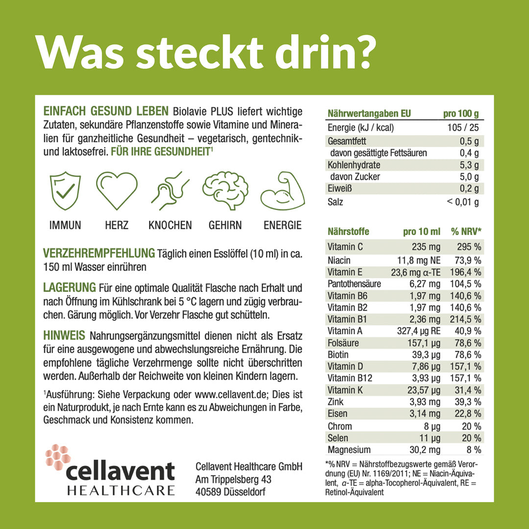 Biolavie PLUS - Cellavent Healthcare