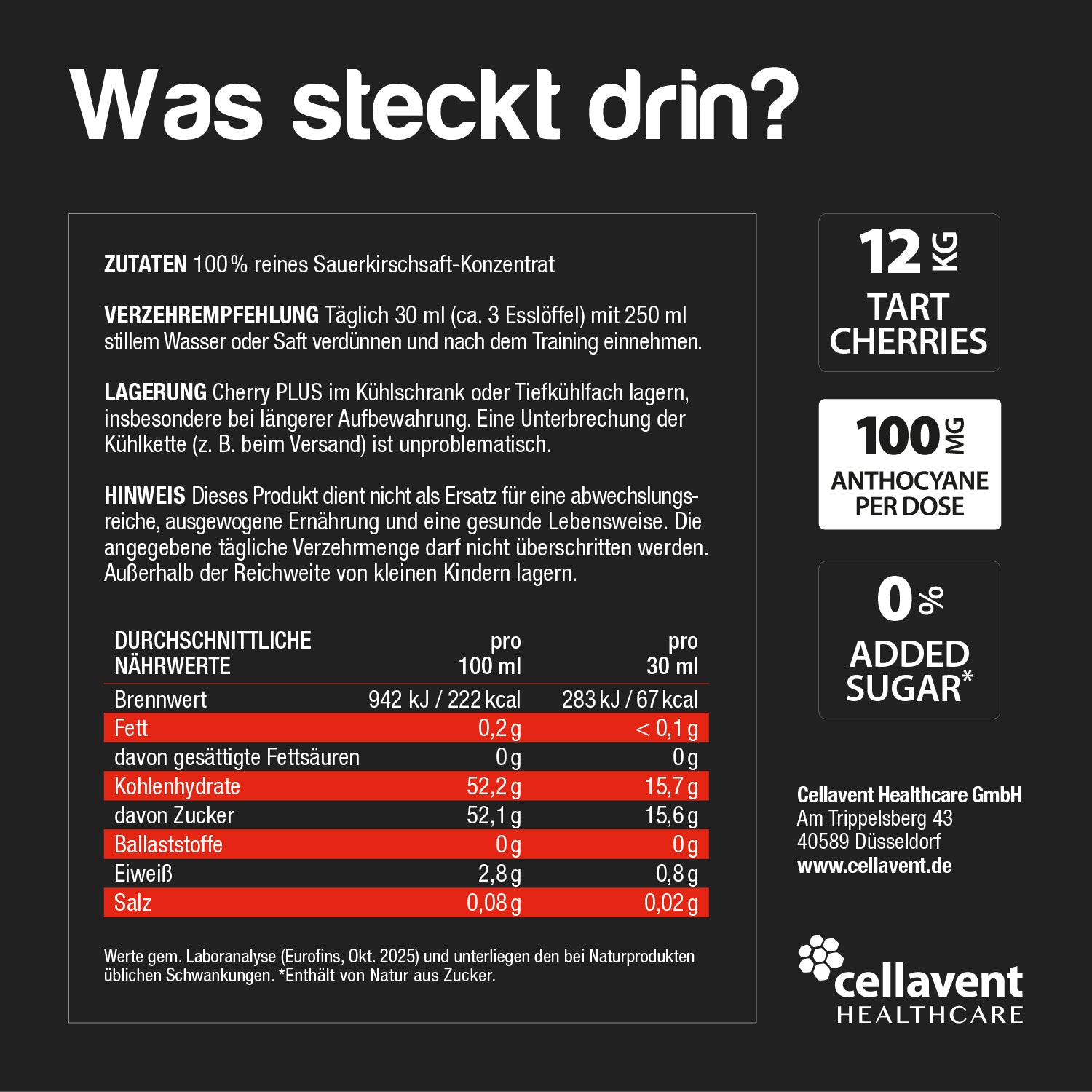 Cherry PLUS Sport Performance - Recovery Drink
