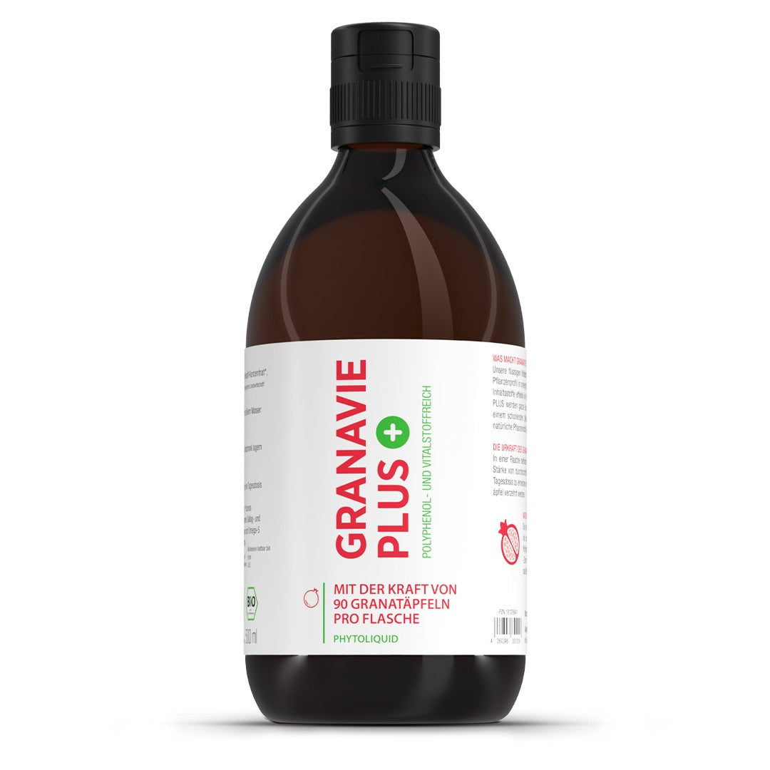 Granavie PLUS granatapfelsaft Konzentrat Flasche Front