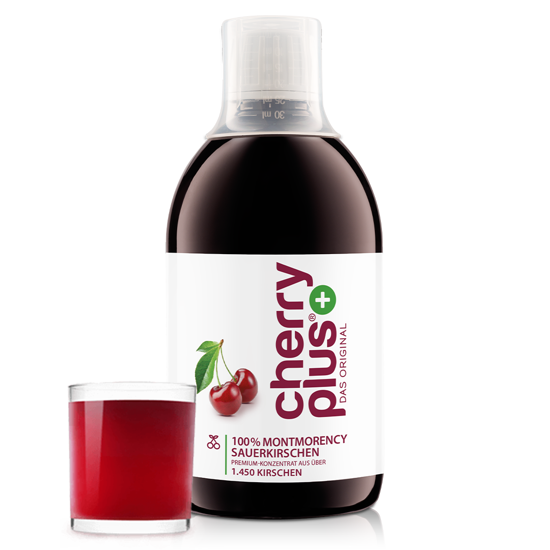 Cherry PLUS Konzentrat Flasche mit gefüllter Dosierkappe