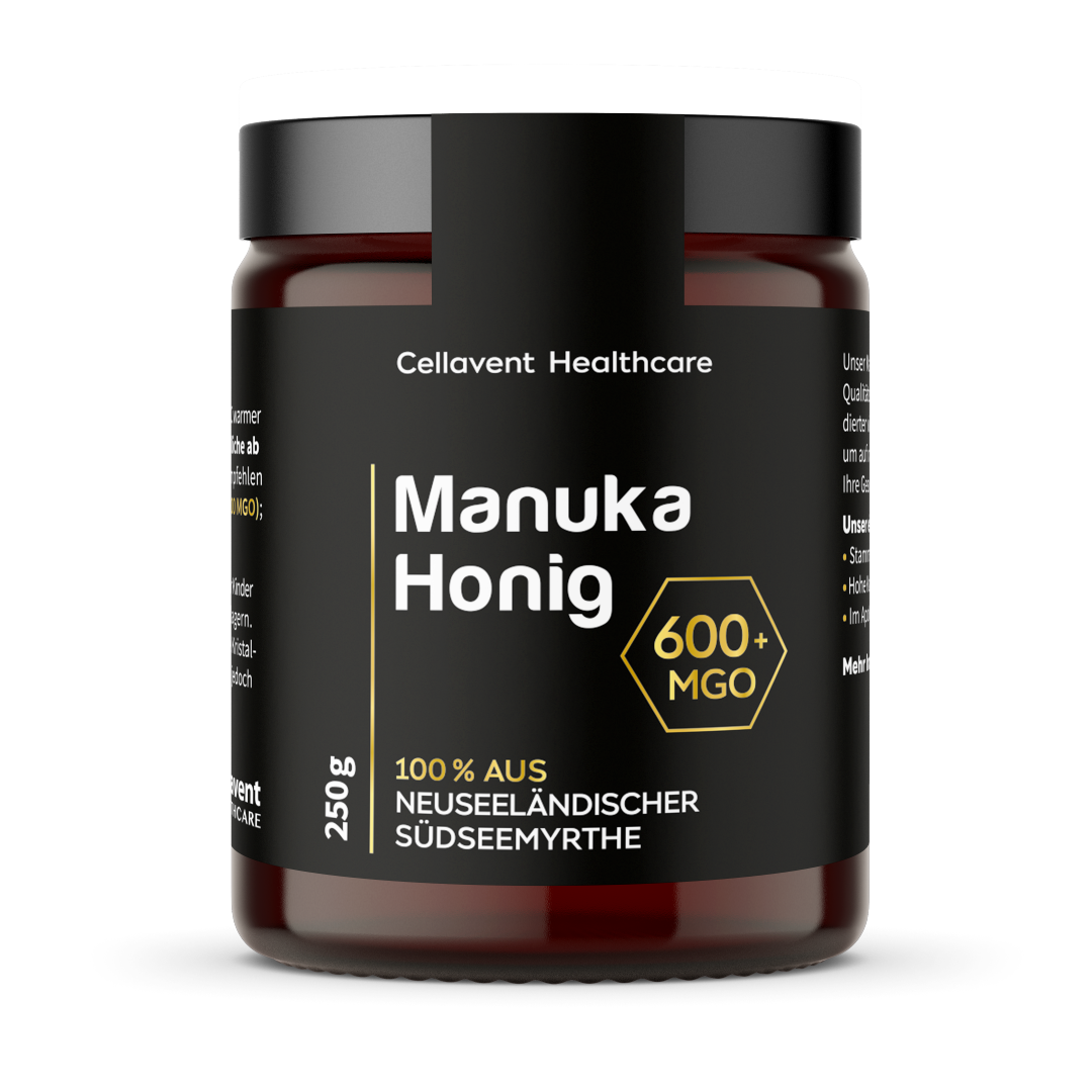 Manuka 600+ Glas Vorderseite