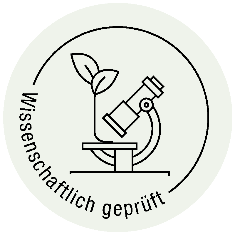 Wissenschaftlich geprüft Siegel
