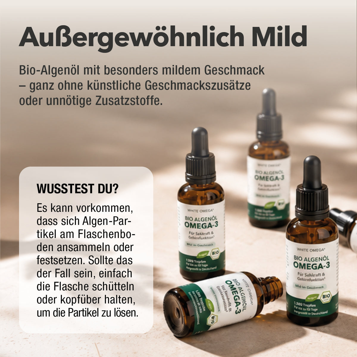 White Omega® Bio-Algenöl Tropfen