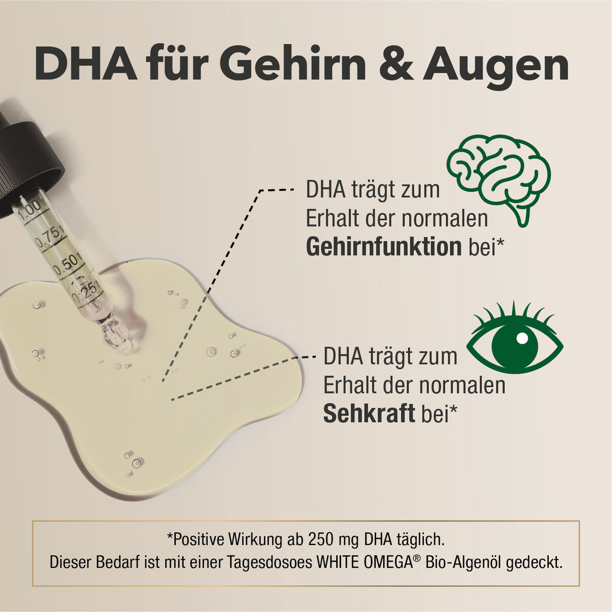 White Omega® Bio-Algenöl Tropfen
