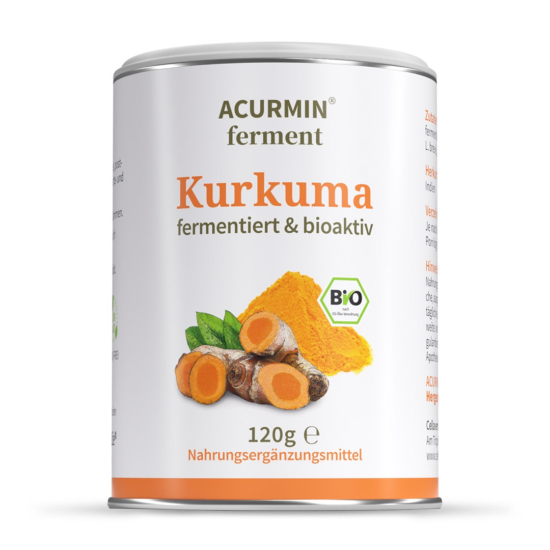 Acurmin ferment Bio Kurkuma-Pulver - fermentiert & bioaktiv Verpackung Vorderseite