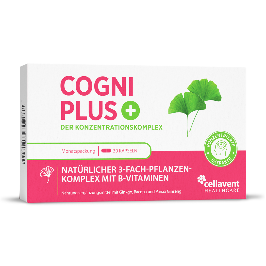 Ginkgo Kapseln mit Bacopa & Ginseng – Cogni PLUS