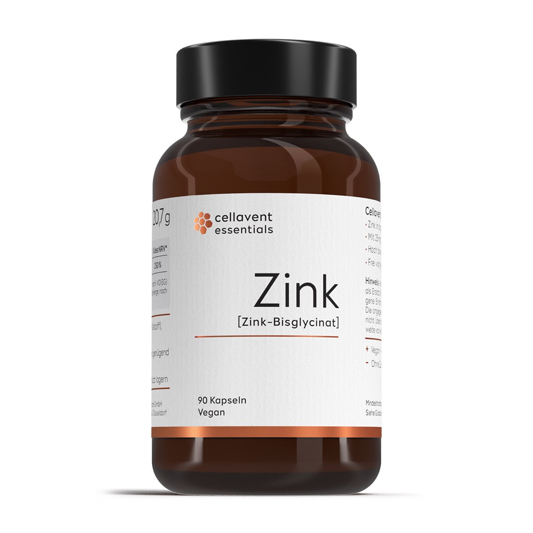 Glas Essentials Zink Kapseln Front