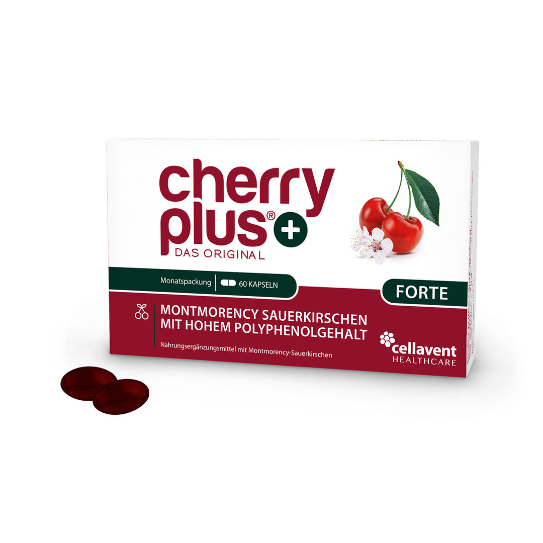 Cherry PLUS Forte Verpackung mit zwei Kapseln