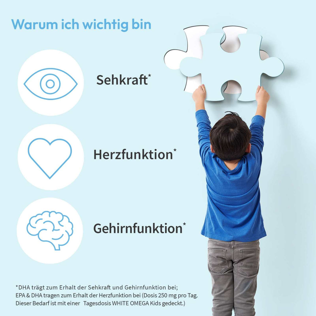 DHA trägt zum Erhalt der Sehkraft und der Gehirnfunktion bei