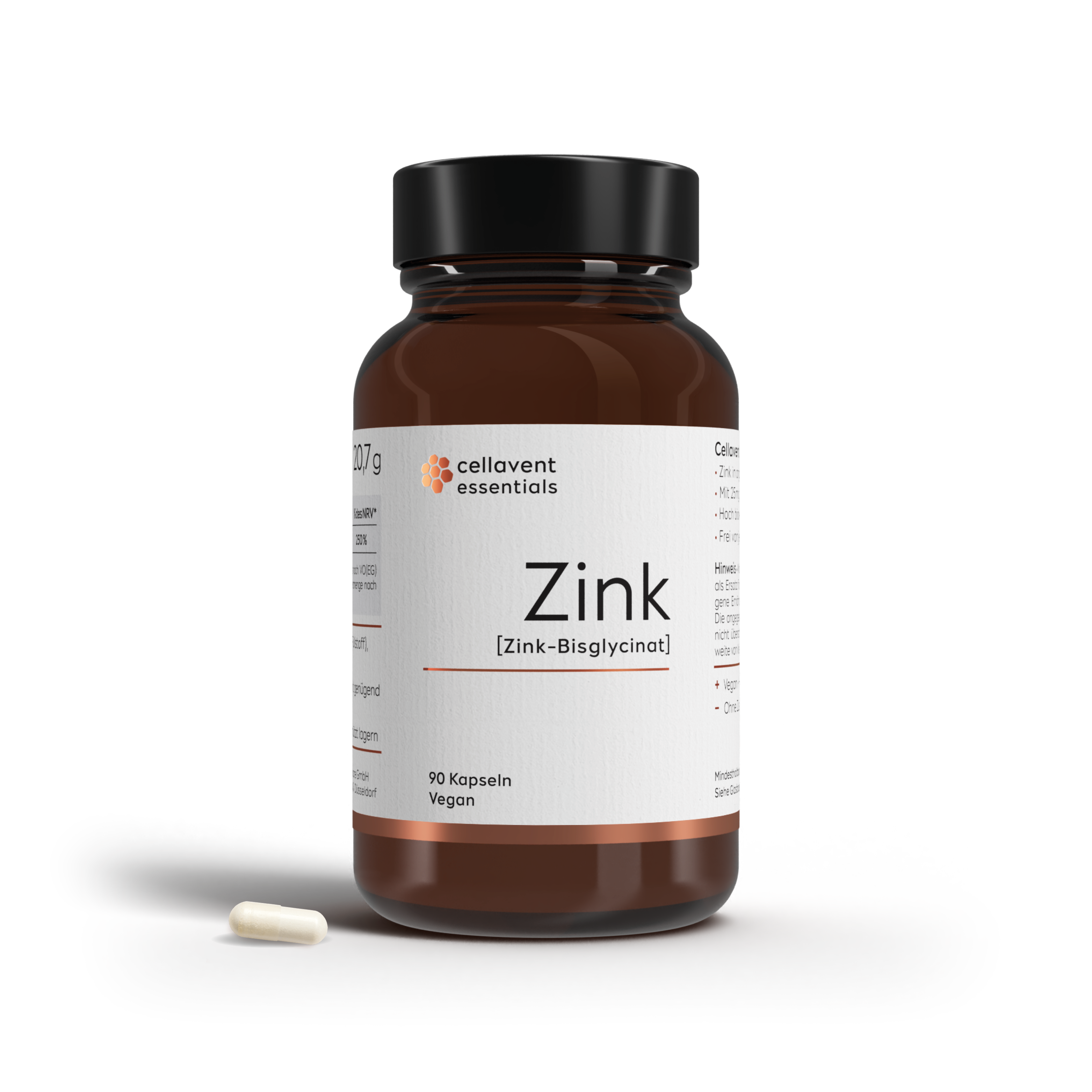 Verpackung Essentials Zink mit Kapsel