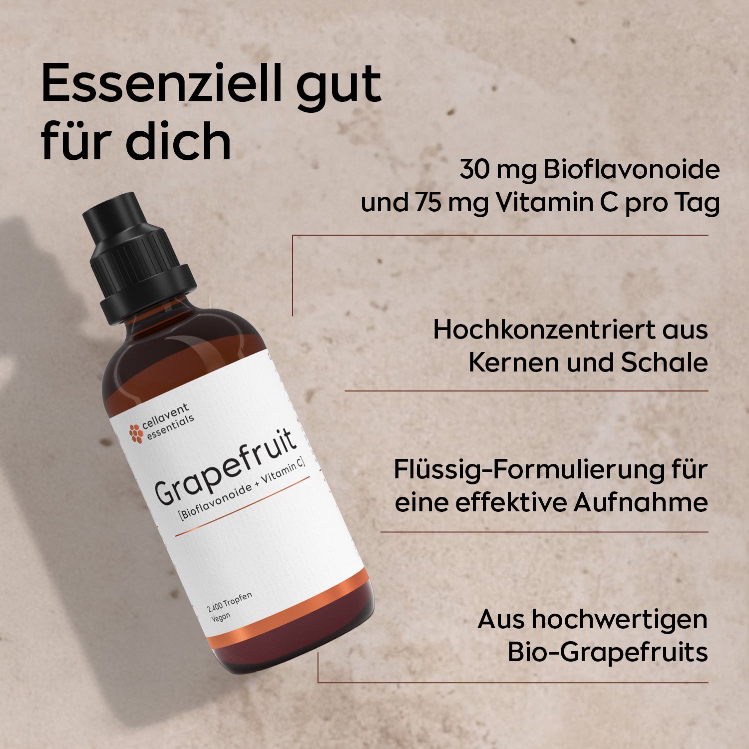 Grapefruit Tropfen [Bioflavonoide + Vitamin C] - Cellavent essentials - Cellavent Healthcare