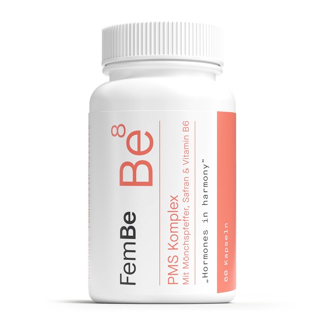 Capsules PMS au gattilier, au safran et au gingembre - Be8 FemBe
