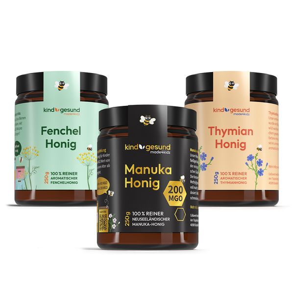 Trio set honeys: Manuka, fennel & thyme
