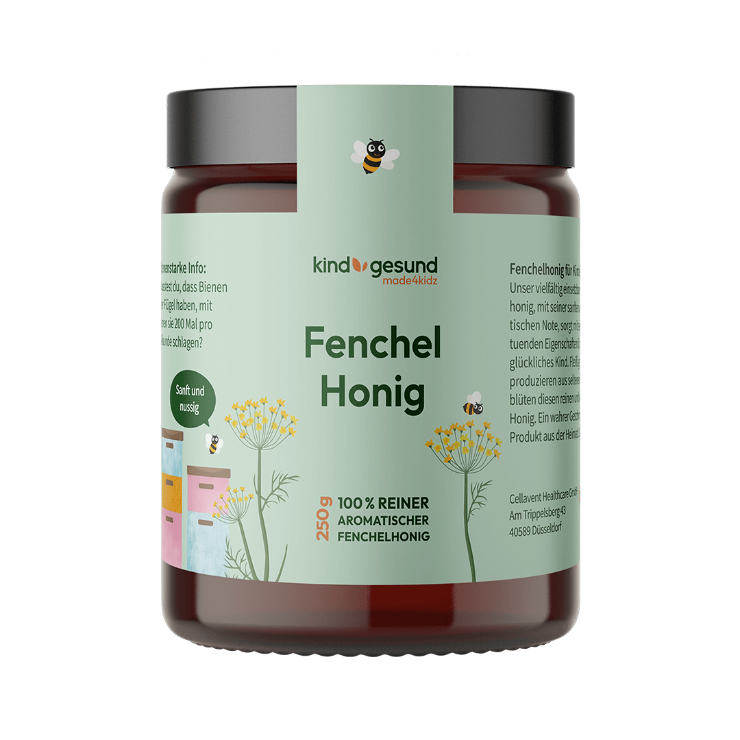 kindgesund Fenchel Honig - 100 % reiner aromatischer Fenchelhonig 250 g