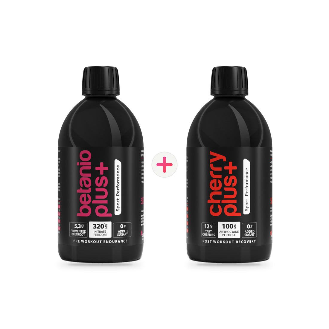 Sport-Duo: Betanio PLUS Sport und Cherry PLUS Sport, je 500 ml Konzentrat