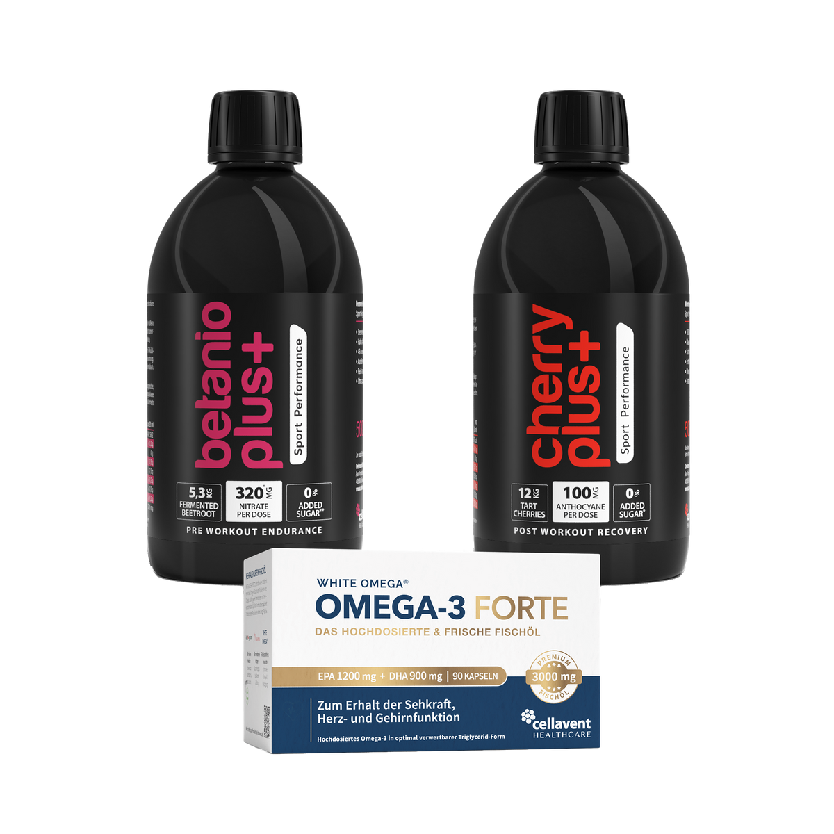 Sport-Set: Betanio PLUS Sport + Cherry PLUS Sport + White Omega Forte