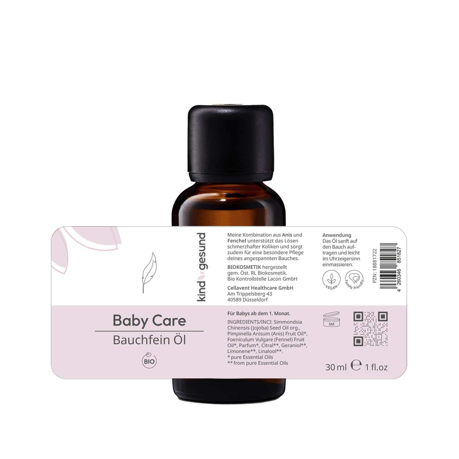 Bio - Baby Care Bauchfein Öl - Cellavent Healthcare