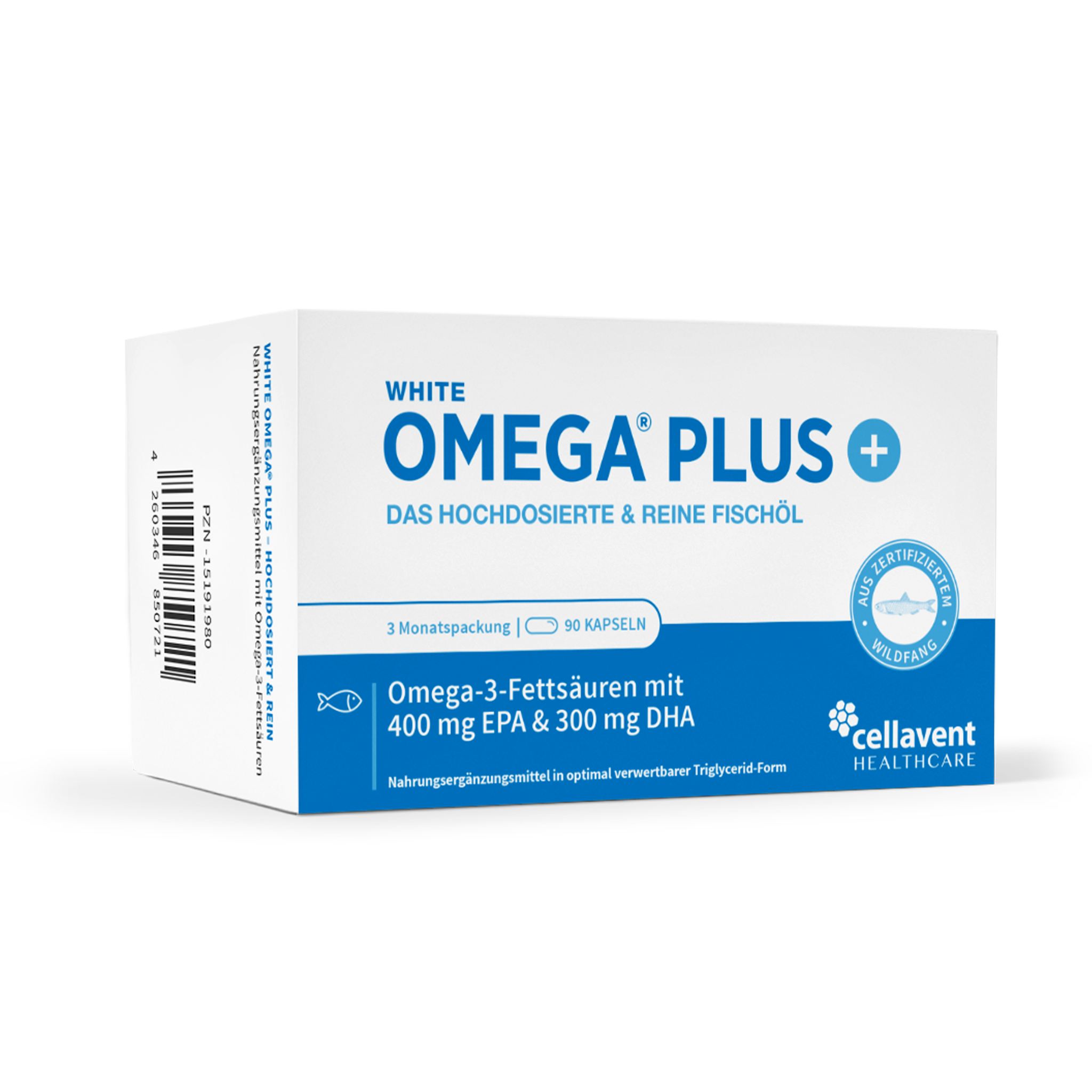 Vorderseite der Verpackung von White Omega Plus - 90 Kapseln