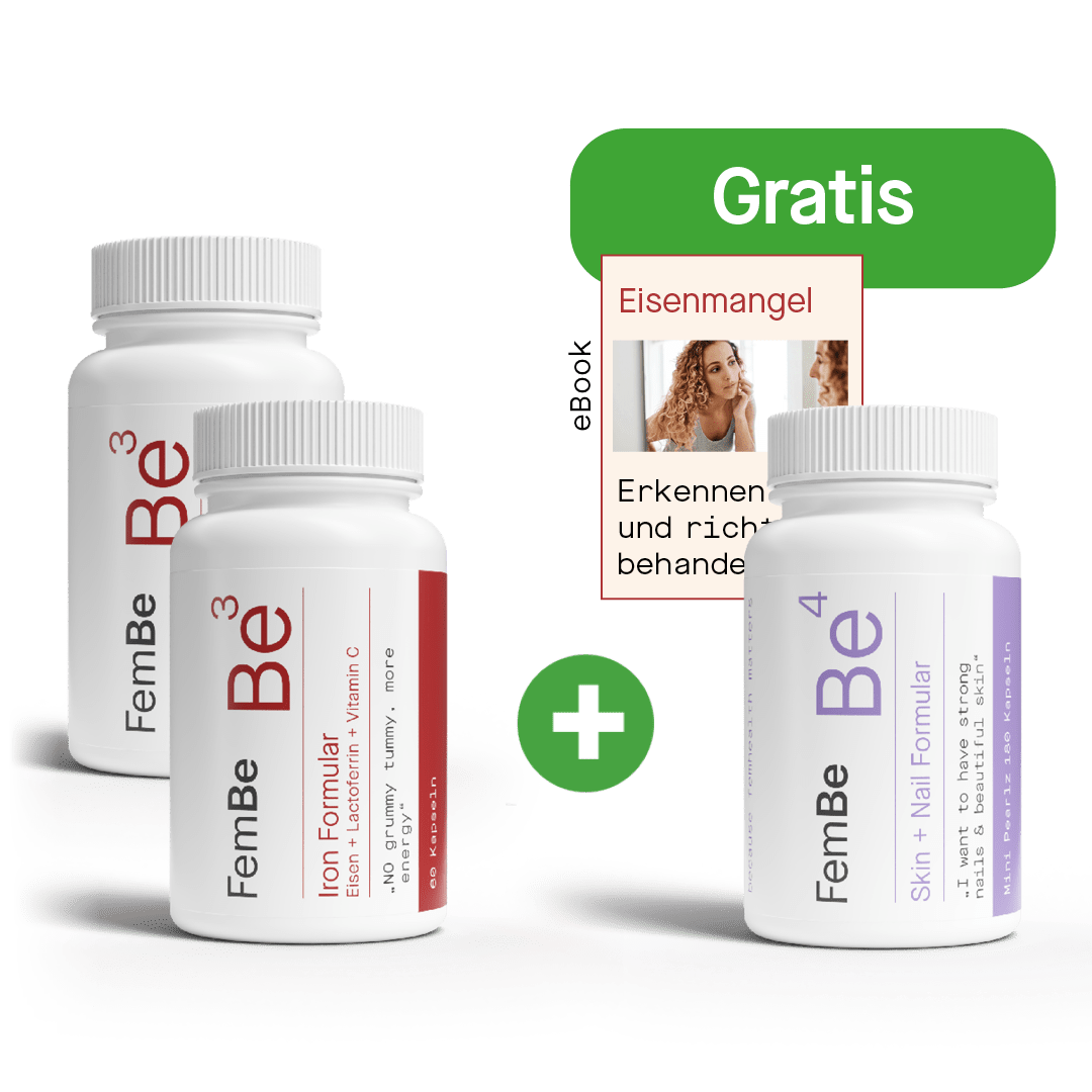 Eisen + gratis Haut & Nägel Kapseln + gratis eBook (Rabatt Inkludiert) - Cellavent Healthcare