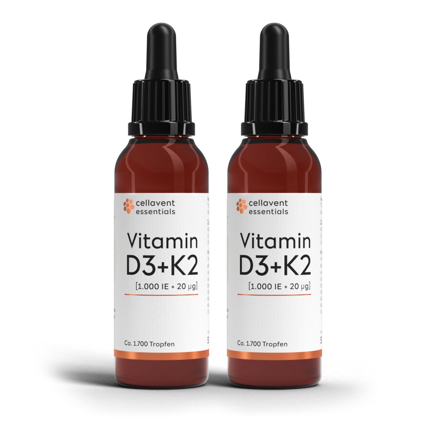 Essentials D3 + K2 [1.000 IE + 20 μg] - Cellavent Healthcare