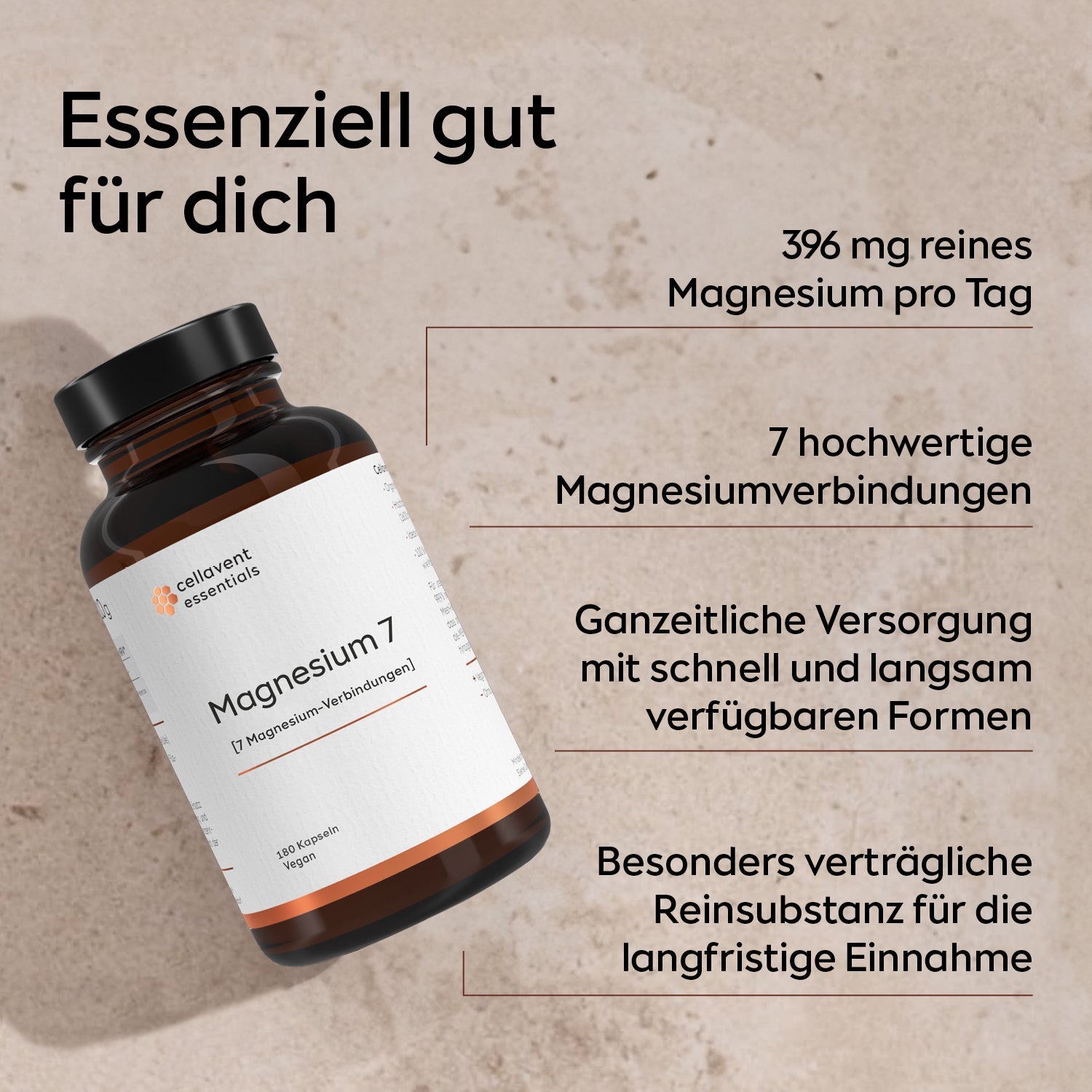 Essentials Magnesium 7 [7 Magnesium - Verbindungen] - Cellavent Healthcare