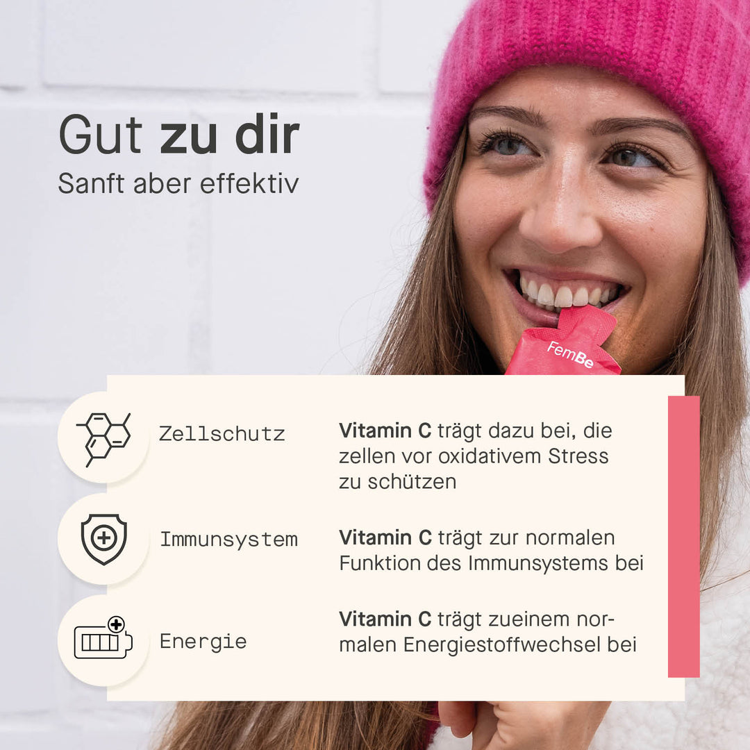 FemBe CranBe Liquid Formular, Cranberry Konzentrat mit Vitamin C und D-Mannose für Frauen, Wirkung des Produkts